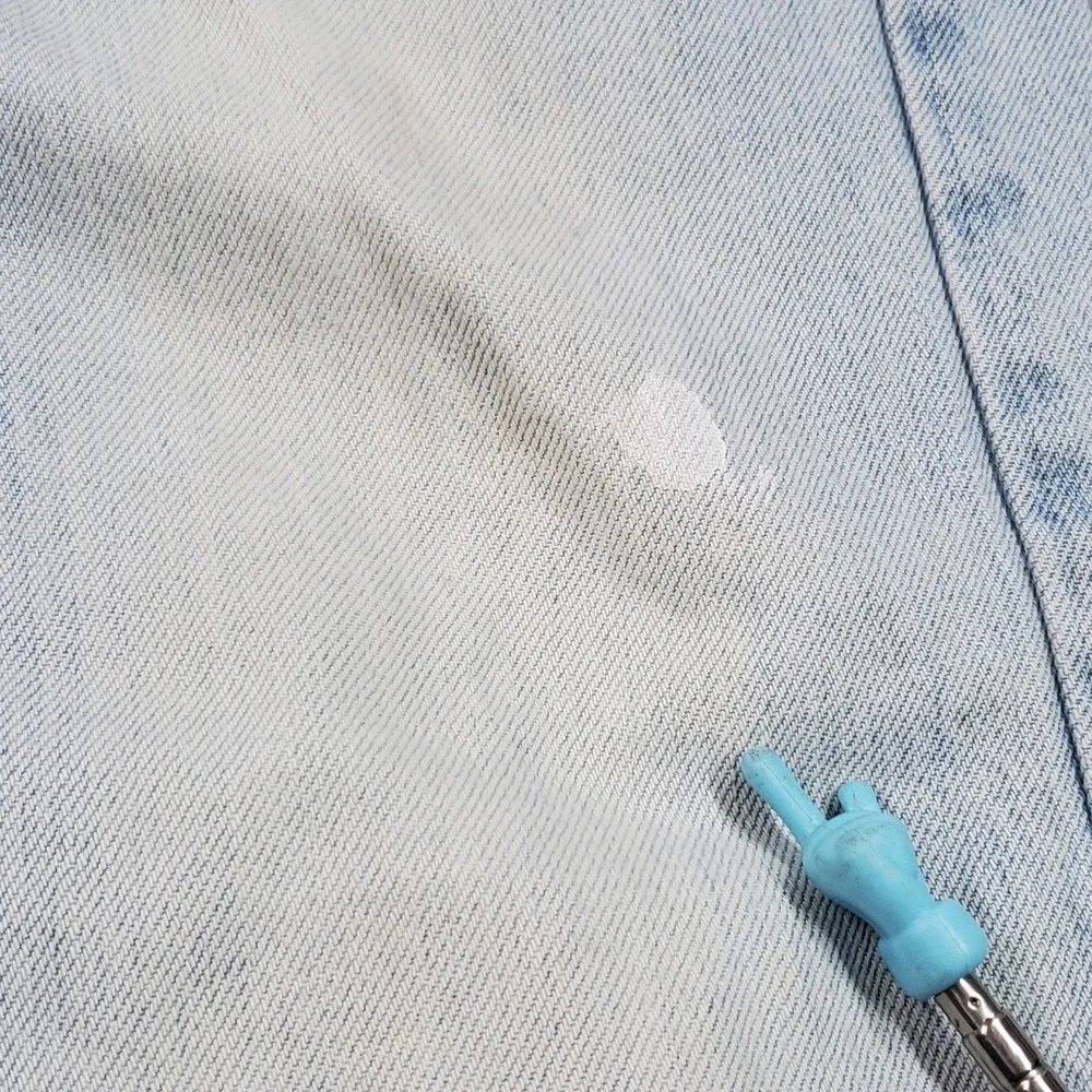 American Eagle Men Jeans 31X30 Light Blue Denim Embroidered Bootcut READ